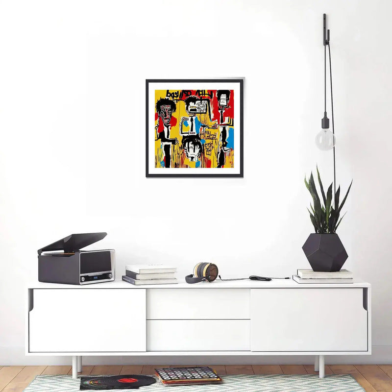Cuadro Banksy Pulp Fiction Pelicula Arte Decoracion 33x33cm Marco Negro