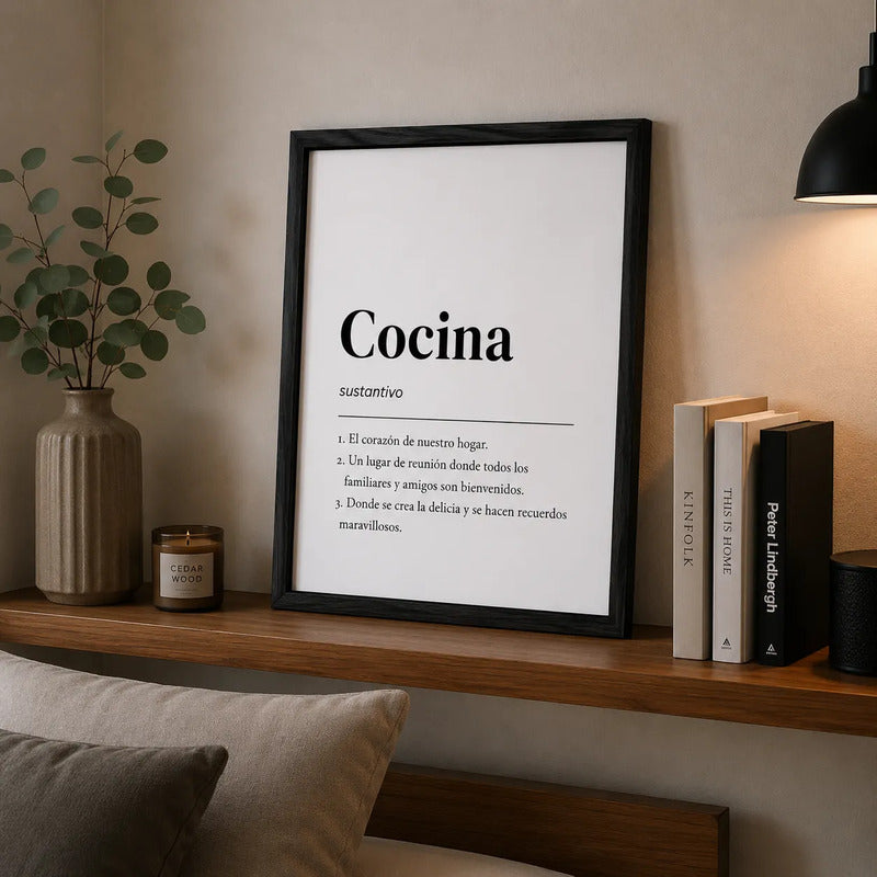 Cuadro Living Comedor Cocina Definicion Significado Arte Marco Negro