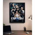 Cuadro Eminem Rapero Rap Hip Hop Slim Shady Arte Vintage Marco Negro
