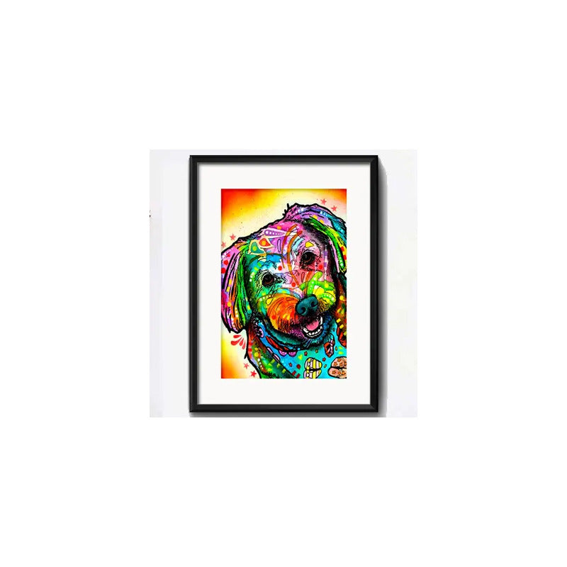 Cuadro Perro Pop Art Todas Las Razas Decoracion Con Paspartú