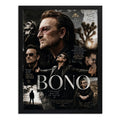 Cuadro Bono Vox U2 Banda Rock The Joshua Tree Arte Vintage Marco Negro