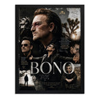 Cuadro Bono Vox U2 Banda Rock The Joshua Tree Arte Vintage Marco Negro