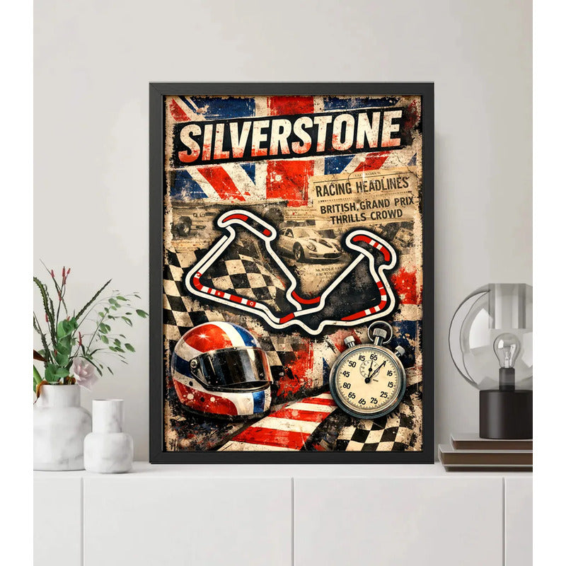 Cuadro Silverstone Circuito Carrera Formula 1 Autodromo Marco Negro