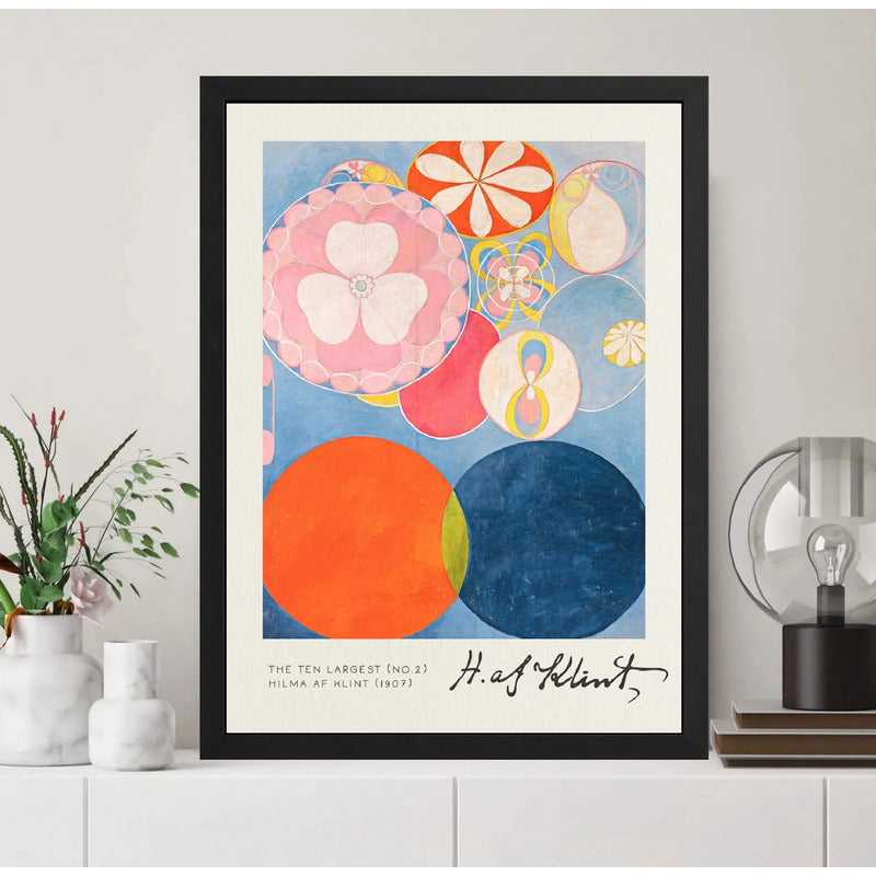 Cuadro Dormitorio Living Hilma Klint Infancia N.5 Signature Marco Negro