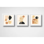Set 3 Cuadros Boho Chic Hojas Flor Arte Decoracion