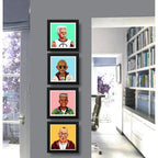 Set 4 Cuadros Einstein Mandela Gandhi Dalai Pop Art Hipster
