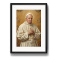 Cuadro Papa Francisco Vaticano Iglesia Jesus Con Paspartú Marco Negro