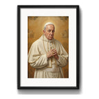 Cuadro Papa Francisco Vaticano Iglesia Jesus Con Paspartú Marco Negro