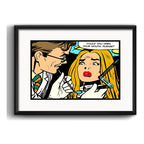 Cuadro Dentista Comics Clinica Odontologia Con Paspartú Marco Negro
