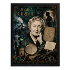 Cuadro Agatha Christie Arte Retro Obras Escritora Novelas Marco Negro