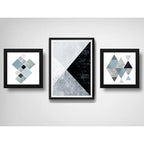 Set 3 Cuadros Geometrico Escandinavo Abstracto Decoracion B4