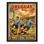 Cuadro Estadio Centenario El Templo Del Futbol Uruguay Retro Marco Negro