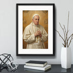 Cuadro Papa Francisco Vaticano Iglesia Jesus Con Paspartú Marco Negro