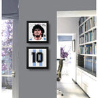 Set 2 Cuadros Maradona Argentina Fútbol Jugador Decoracion