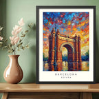 Cuadro Barcelona Espana Arco Del Triufo Paisajes Ciudad Marco Negro