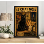 Cuadro Gato Negro Paris Cocina Le Chat Noir Cuisine Panes Marco Negro