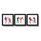 Set 3 Cuadros Artes Marciales Pop Art Mma Gym Decoracion