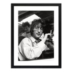 Cuadro John Lennon Blanco Y Negro Beatles Rock Foto Iconica Marco Negro