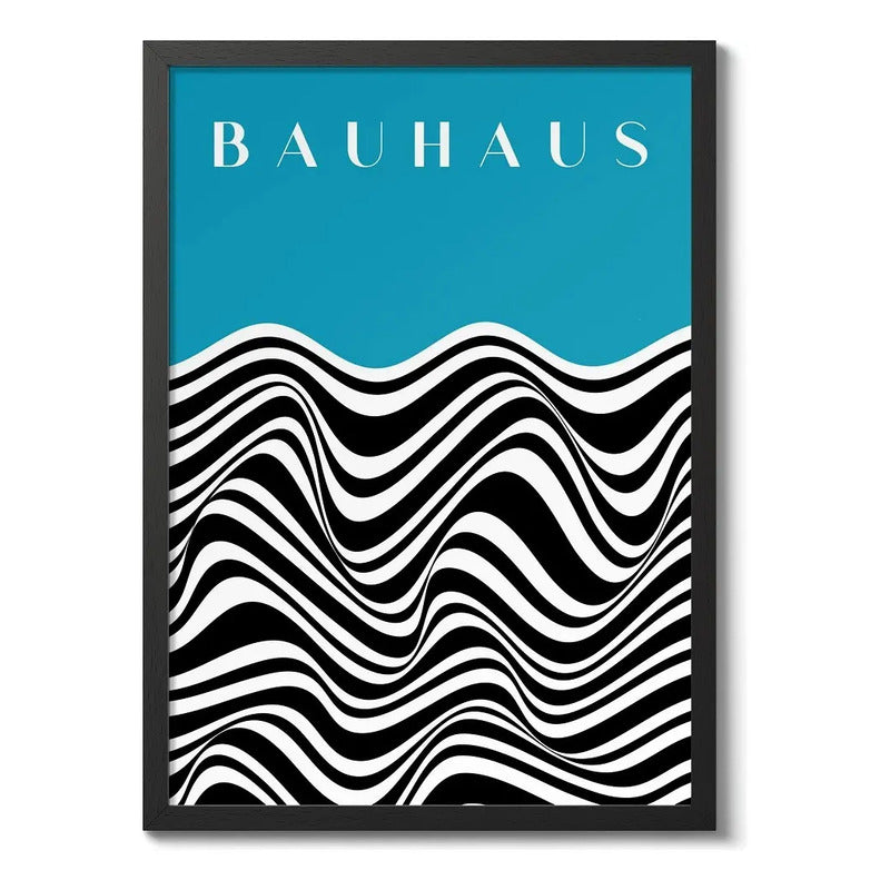 Cuadro Bauhaus Exposición Arte Exhibition Art Poster Afiche Bauhaus 5 Marco Negro