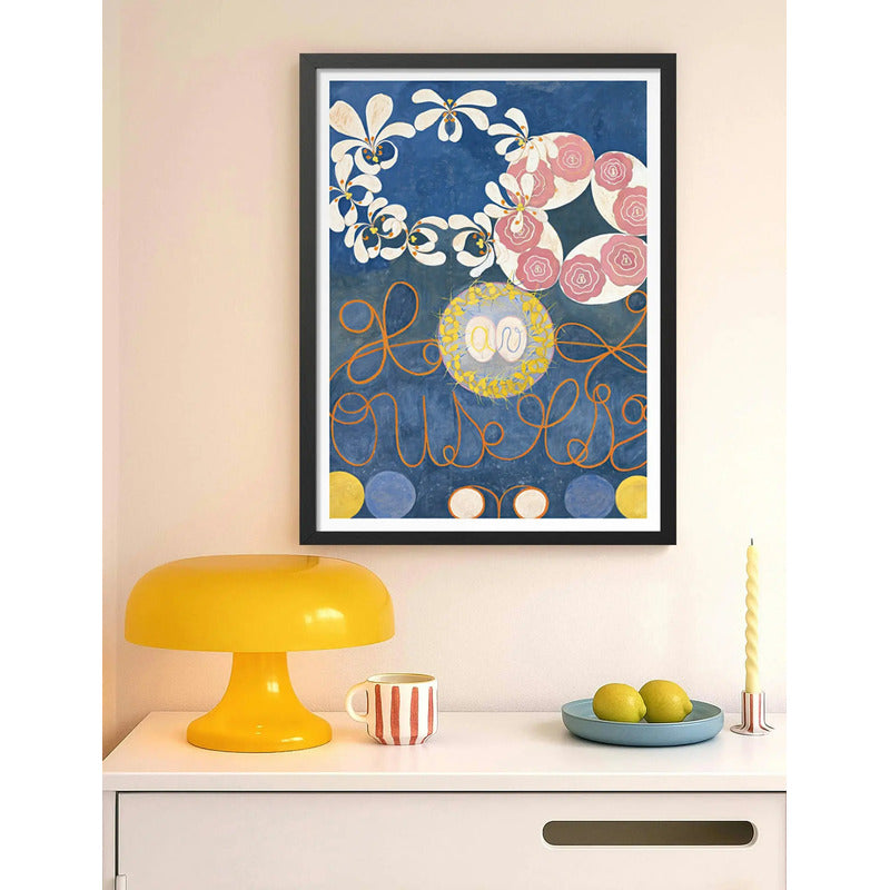 Cuadro Dormitorio Living Hilma Af Klint Arte Infancia N. 1 Marco Negro