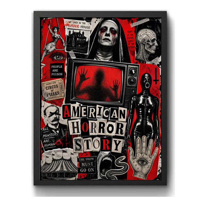 Cuadro American Horror Story Serie Tv Arte Vintage Brs3 Marco Negro