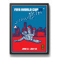 Cuadro Copa Del Mundo Futbol Fifa 2026 Póster Oficial Ciudad Dallas Estados Unidos Negro