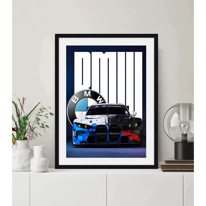 Cuadro Bmw M4 Csl Competition Coupé Auto Modelo Decoracion Marco Negro