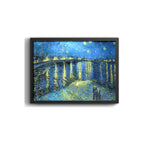 Cuadro Vincent Van Gogh Noche Estrellada Sobre El Ródano Marco Negro