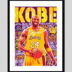 Cuadro Kobe Bryant Black Mamba Lakers Basket Nba Baloncesto Marco Negro