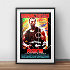 Cuadro Predator Depredador Pelicula 1987 Cinema Con Paspartú Marco Negro