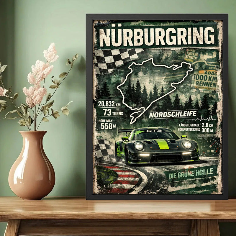 Cuadro Nürburgring Circuito Carrera Formula 1 Gp Autodromo Marco Negro