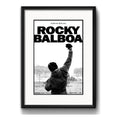 Cuadro Rocky Balboa Stallone Boxe 53x43cm Con Paspartú Marco Negro