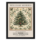 Cuadro Decoracion Arbol Navidad William Morris Navidena Art Marco Negro
