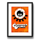Cuadro La Naranja Mecánica Clockwork Orange Con Paspartú Modelo 2 Con Marco Negro