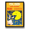Cuadro Pac-man Game Retro Videojuego Arcade Gamer Decoracion Marco Negro