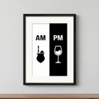 Cuadro Am Pm Mate Vino Cocina Living Decoracion Con Paspartú