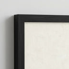 Cuadro Living Dormitorio Abstracto Minimalista Trazos Negros Marco Negro