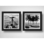 Set 2 Cuadros Rio De Janeiro Cristo Redentor Copacabana