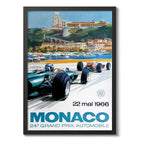Cuadro Monaco Pista De Carrera Autodromo Formula 1 Retro Monaco 1966 Negro