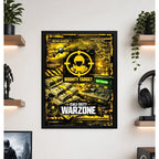 Cuadro Call Of Duty Warzone Bounty Target Videojuego Game Marco Negro