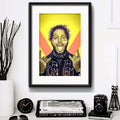 Cuadro Post Malone Pop Art Musica Decoracion Con Paspartú