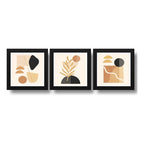 Set 3 Cuadros Boho Chic Hojas Flor Arte Decoracion