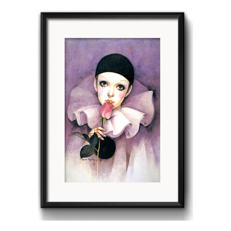 Cuadro Pierrot & Colombina Arte Carnaval Decor Con Paspartú