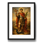 Cuadro San Expedito Causas Urgentes Dios Jesus Con Paspartú Marco Negro