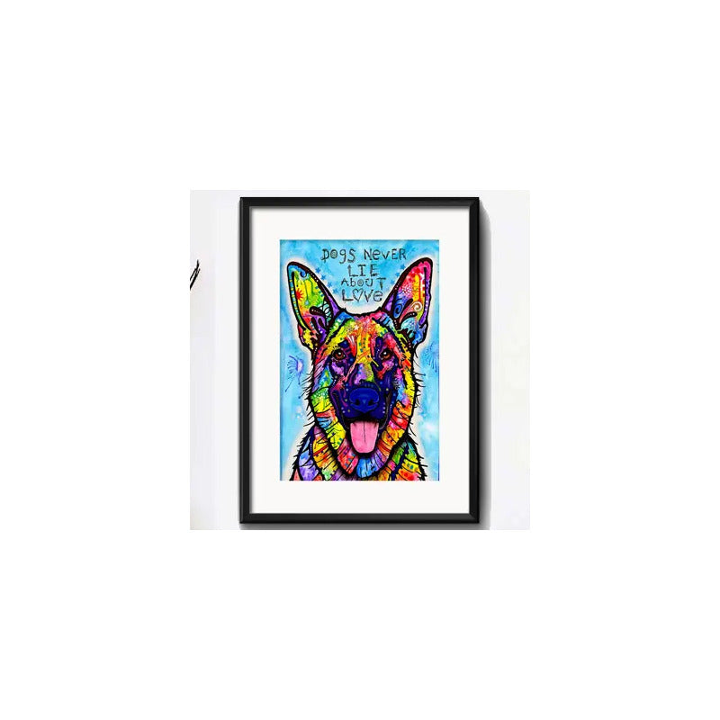 Cuadro Perro Pop Art Todas Las Razas Decoracion Con Paspartú