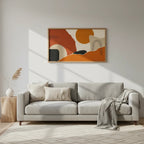 Cuadro Dormitorio Living Boho Abstract Tonos Terrosos Grande Abstracto Textura Marrón Claro