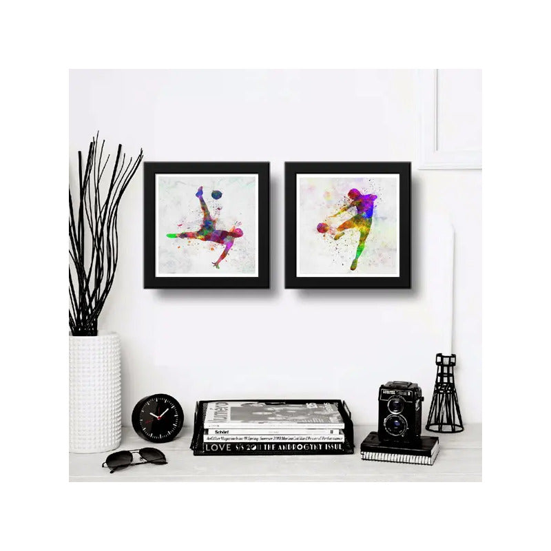 Set 2 Cuadros Futbol Pop Art Jugadores Deporte Decoracion