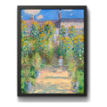 Cuadro Claude Monet Jardín En Vétheuil Esposa Y Hijos Flores Marco Negro