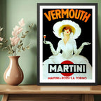Cuadro Vermut Martini Vermouth Licor Retro Cocina Decoracion Marco Negro