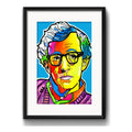 Cuadro Woody Allen Pop Art Director Peliculas Con Paspartú Marco Negro